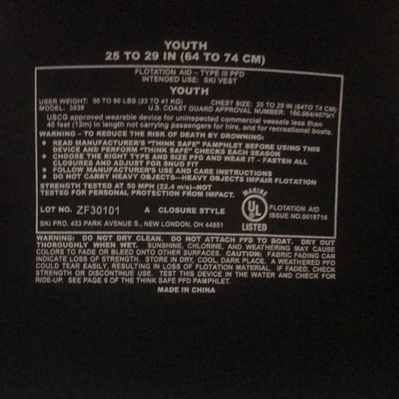 Obrien Youth Neoprene Life Jacket - Picture 5 of 6